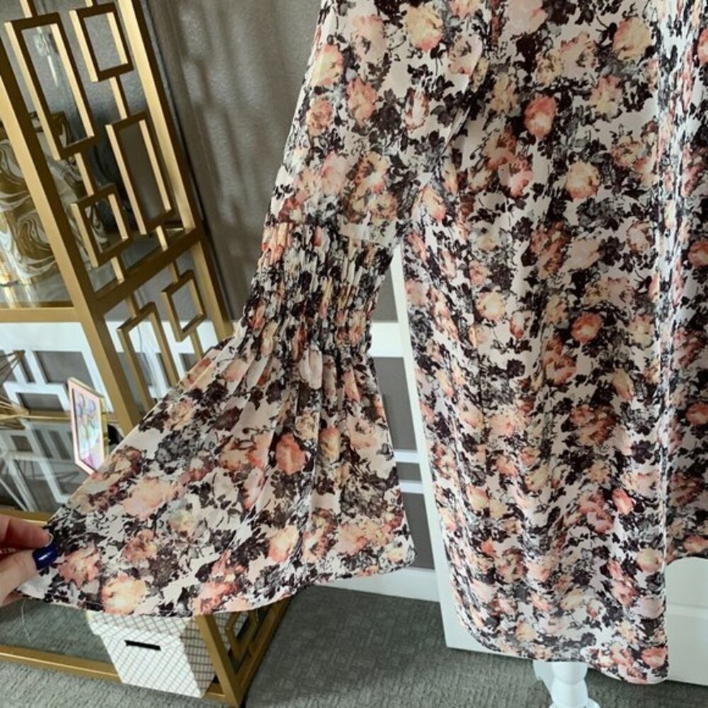 Collection by Bobeau Bell Sleeve Floral Dress